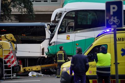 Barcelona tourist bus crash that injured 51 people ‘caused by pedestrian crossing road without looking’