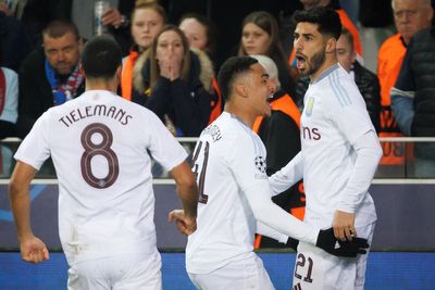 Aston Villa score twice late on to take control of tie against Club Brugge