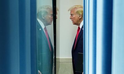 Trump touts renewal of rightwing policies in lengthy speech as Democrats jeer, protest and walk out – as it happened