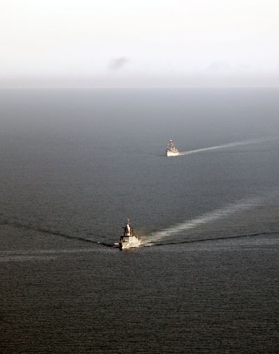 Russian ships bristling with guns shadowed by Royal Navy in English Channel and North Sea