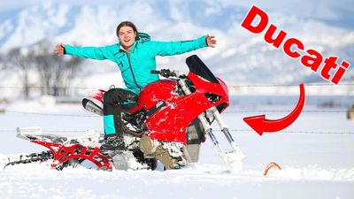 Here's What It's Like To Build a Ducati Panigale V4 Snow Bike