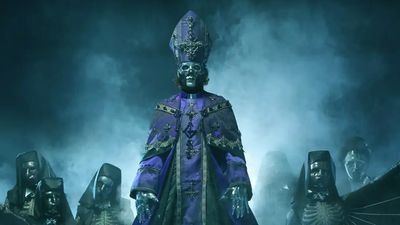 Watch Ghost's new video Satanized and meet new frontman Papa V Perpetua as the band officially announce brand new album Skeletá