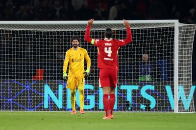 Liverpool players react as Alisson produces 'performance of my life' in Champions League win over PSG