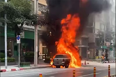 Thong Lor car fire shocks locals