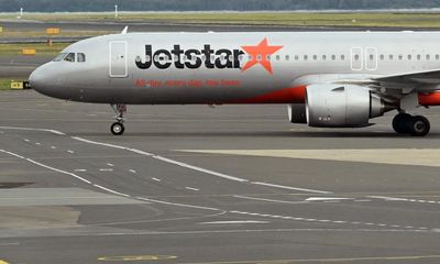 Teenager overpowered by plane passengers after allegedly boarding Jetstar flight with ‘large gun’ at Avalon airport