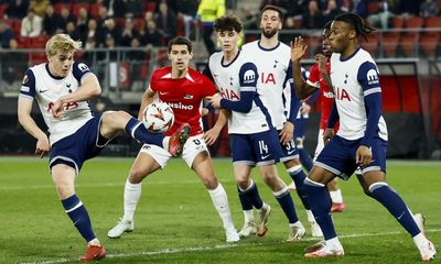 Bergvall’s own goal gives AZ advantage after abject Tottenham display