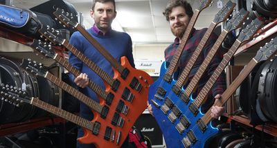 “Hutchinsmake boutique and retro guitars, often creating instruments that, by Gary’s own admission, ‘should never have been made’”: How many necks are too many necks? Hutchins’ epic five and six-necked electric guitars go up for auction