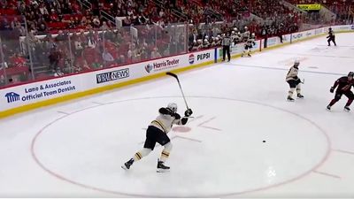 Bruins Defenseman's Stick Snaps at Worst Time Leading to Hurricanes' Game-Winning Goal