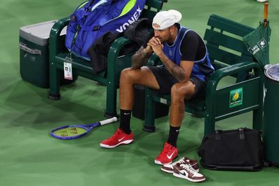 Kyrgios retires in tears with wrist injury at Indian Wells