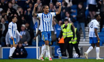 João Pedro’s last-gasp penalty sinks Fulham as Brighton keep up hot streak