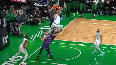 Luka Doncic Got Destroyed by Al Horford’s Knee After Powerful Dunk