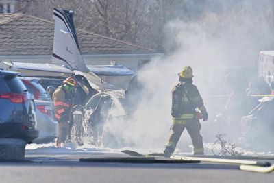 Small plane crashes in fireball outside Pennsylvania retirement home, injuring five