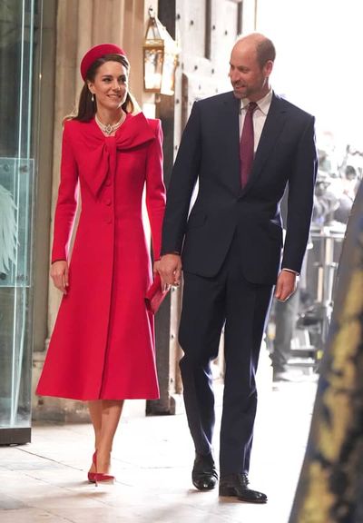 Princess Kate matches Angela Rayner in Labour red at Commonwealth Day Service 2025