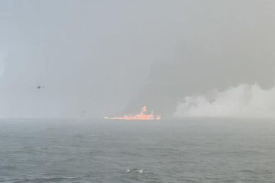 Vessels in North Sea collision burned throughout night