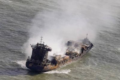 North Sea crash vessel expected to sink – minister