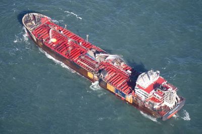 Timeline of events leading to North Sea collision between tanker and cargo ship