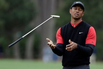 Tiger Woods says he ruptured his Achilles tendon, an injury that will keep him out of the Masters
