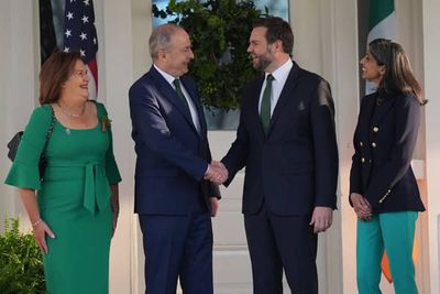 Irish premier greeted by JD Vance at vice president’s residence