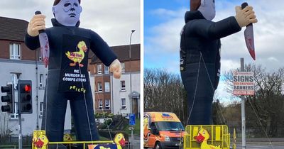 Glasgow business facing backlash over controversial inflatable