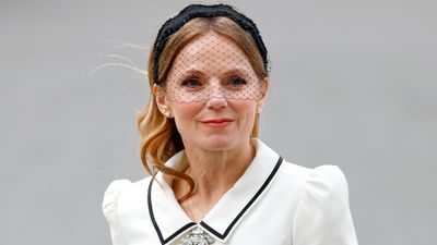 Geri Halliwell-Horner takes style notes from Kate Middleton with dazzling white peplum dress and trending micro bag