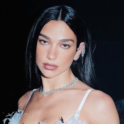 Dua Lipa's Sexy, Sad-Girl Naked Dress Pairs Latex Layers With Floral Opera Gloves