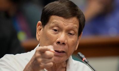 Former Philippines president Rodrigo Duterte appears by video link in Hague accused of crimes against humanity – as it happened