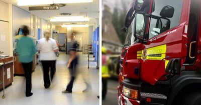 Fire crews tackle 'deliberate' blaze at Scottish hospital