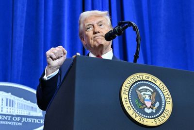 Trump Blasts Foes And Media In Speech At 'Department Of Injustice'