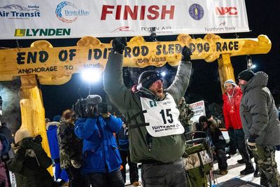 Jessie Holmes says his dogs deserve all the credit for his 'magical' first Iditarod win
