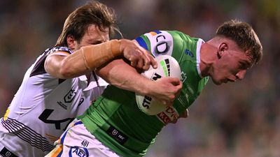 Debut double for Nicholson as Raiders outmuscle Broncos