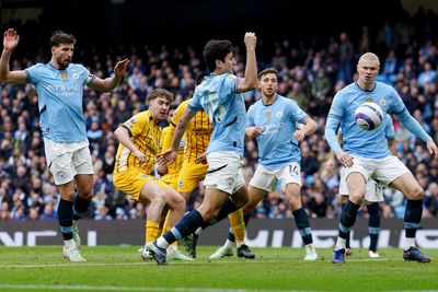 Manchester City pegged back twice to draw with Brighton