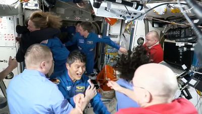 Replacement crew arrives at ISS where two stuck astronauts remain