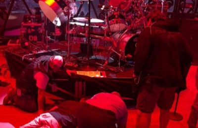 Journey's drummer Deen Castronovo was 'literally on fire' at the band's cancelled Houston gig