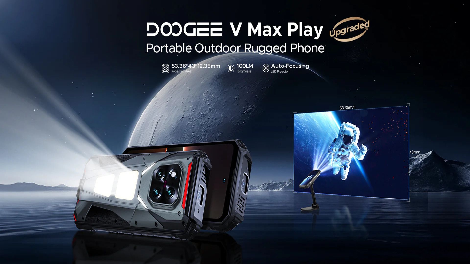 This rugged smartphone has a builtin projector,…