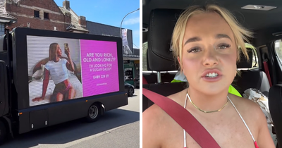 “Bikini Tradie” Sparks Outrage After Renting Mobile Billboard Looking For A “Sugar Daddy”