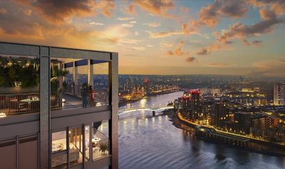 Battersea royal candle factory site lights up as £140 million luxury apartments tower