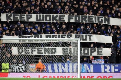 Rangers ‘embarrassed’ by ‘shameful’ anti-woke banner following Uefa charge