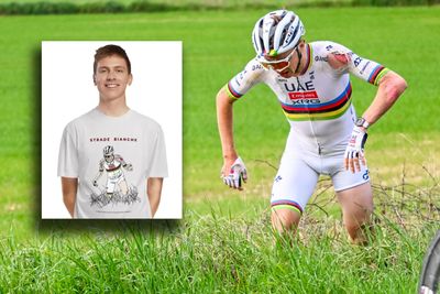 Tadej Pogačar commemorates Strade Bianche crash with limited edition t-shirt - here's how you can buy it