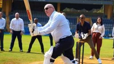 New Zealand Prime Minister visits Wankhede Stadium with Ross Taylor, Ajaz Patel, Trent Boult