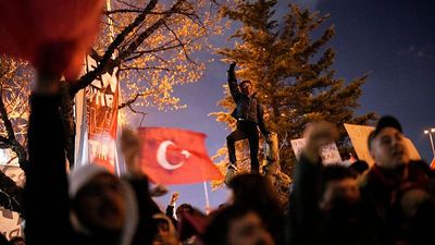 Thousands rally in Istanbul for second night to protest against mayor İmamoğlu’s arrest