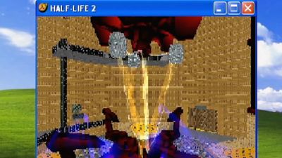 Getting Half-Life 2 to work on 8 MB of VRAM means turning it into an eerily befitting voidscape: 'there were absolutely no effects left'
