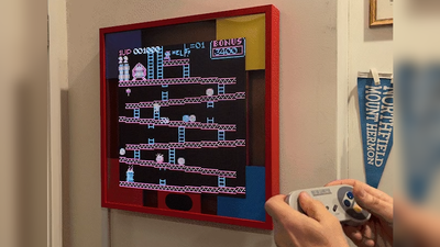 Raspberry Pi 5 powered 'wall arcade' features a big, low-res RGB LED matrix display