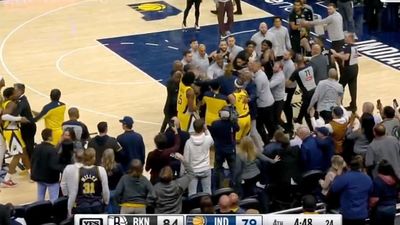 Nets, Pacers Players Had to Be Separated in Nasty Scuffle Leading to Ejection