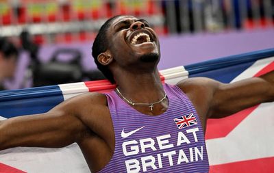 Jeremiah Azu wins 60m gold in new personal best at World Athletics Indoor Championships