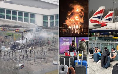 Flights to resume at Heathrow airport after day of travel chaos sparked by fire