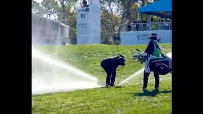 Golfer Adam Hadwin Accidentally Smashed a Sprinkler and Was Hit With Instant Karma