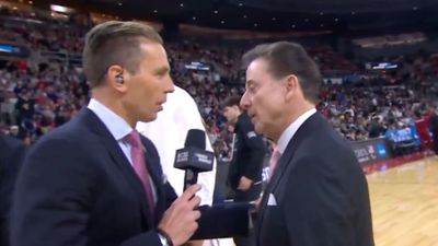 CBS Reporter Shows Great Defense While Boxing Rick Pitino in for One More Answer