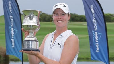 British golfer Rhodes shocks herself with NSW Open win