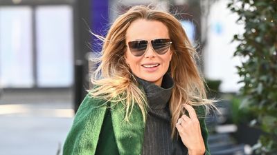 Grassy green will be big this year - Amanda Holden's striking accessories are the dream demonstration