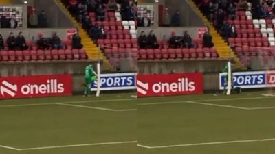 Caught on camera! Goalkeeper pushes ball boy to the ground during match - WATCH